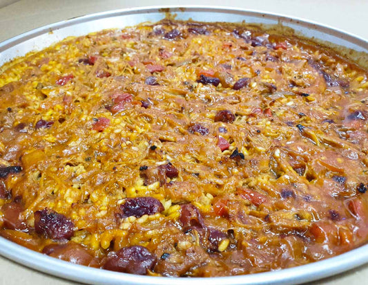 ARROZ DE POLLO CON pimiento rojo AL SOJA 2 RACIONES